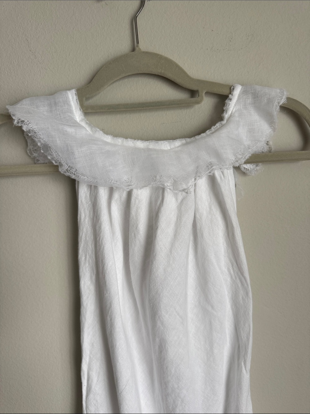 Albar & Niveo 100% Linen White Wide Leg Jumpsuit Size S Boho Coastal Resort - Picture 11 of 12